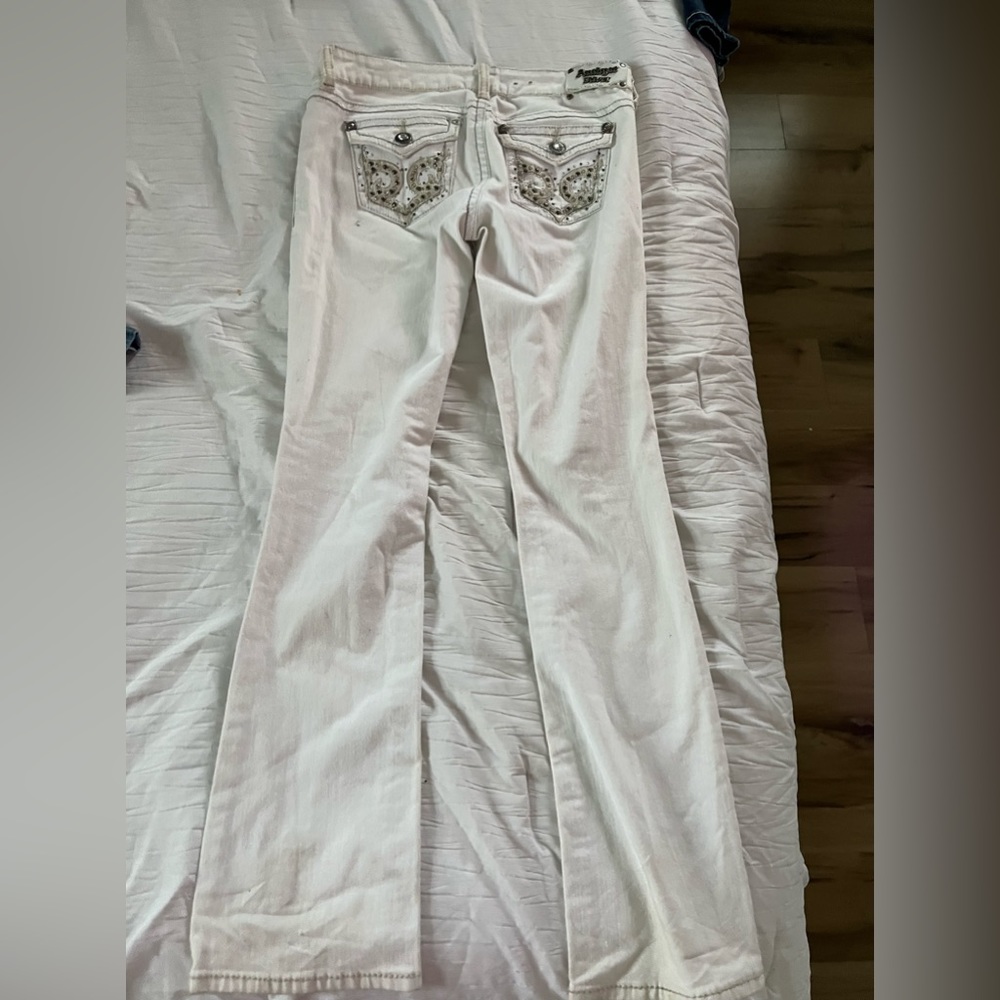 Bootcut Rhinestone Studded Antique Rivet Women’s Jeans Size 29